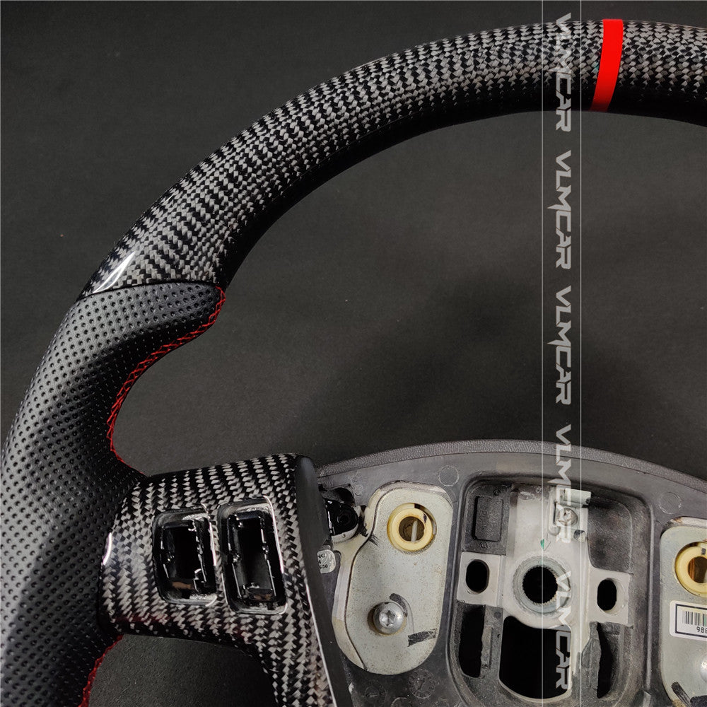 VLM Carbon Fiber steering wheel with perforated leather For Cadillac CTS V1 2004-2008
