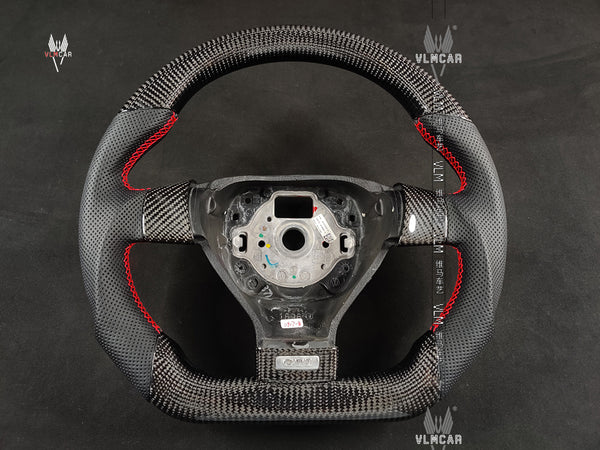 Private custom carbon fiber steering wheel for Volkswagen golf 5 dsg mk5 gti