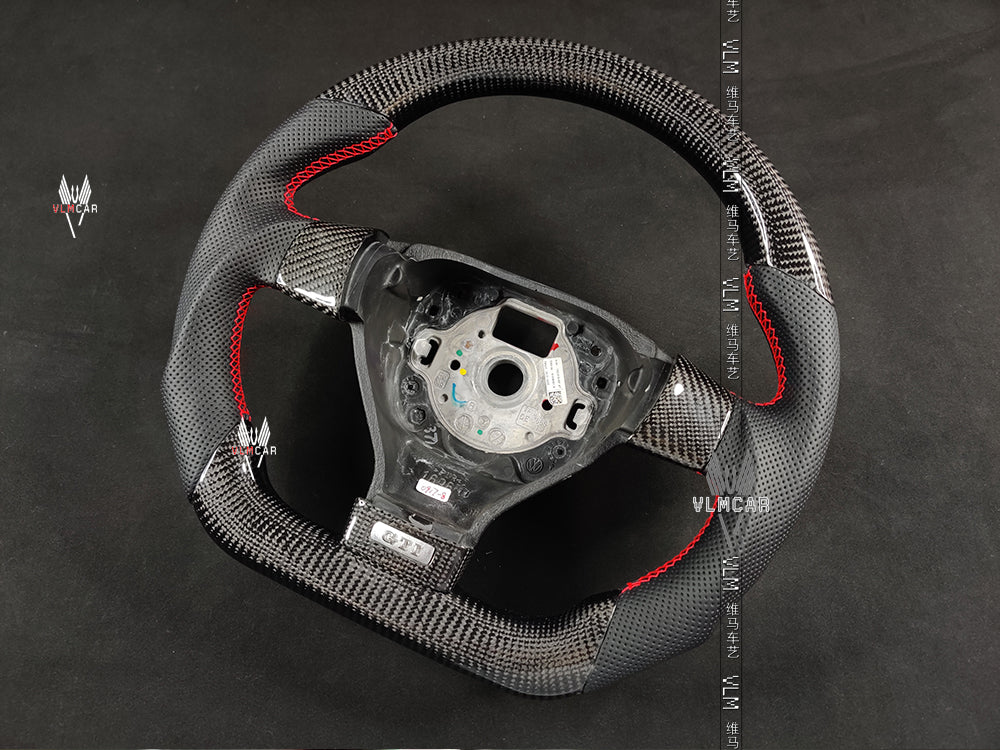 Private custom carbon fiber steering wheel for Volkswagen golf 5 dsg mk5 gti