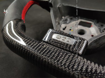 Private custom carbon fiber steering wheel for Volkswagen golf 5 dsg mk5 gti