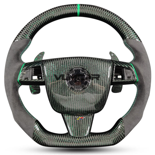 Private custom carbon fiber steering wheel for CTS v2 2009-2014 /with Shift paddles Airbag cover