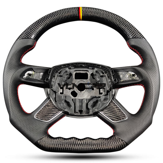 Private custom carbon fiber steering wheel with perforated leather for audi A4/S4/RS4