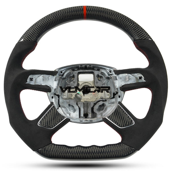 Private custom carbon fiber steering wheel with suede for audi A4/S4/RS4