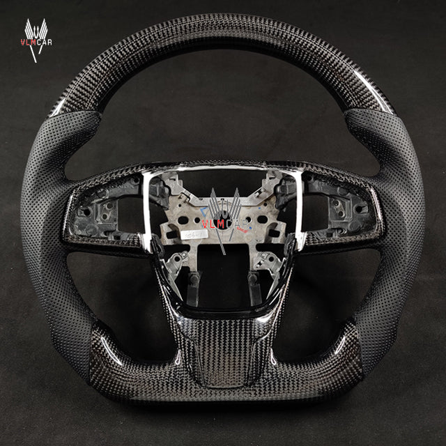 Private custom carbon fiber steering wheel/trims for Honda Civic Fc1