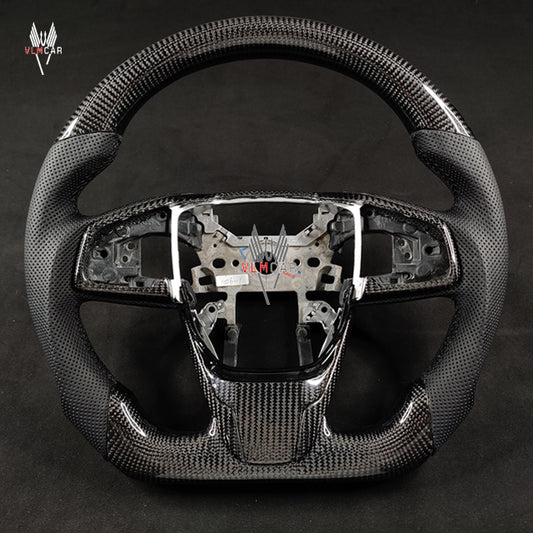 Private custom carbon fiber steering wheel/trims for Honda Civic Fc1