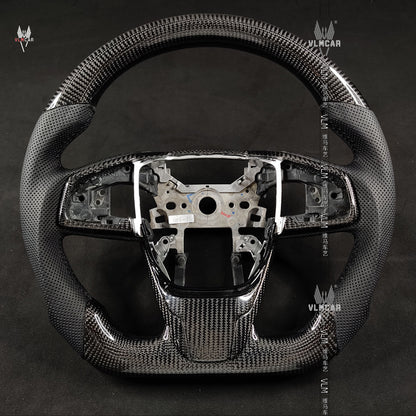 Private custom carbon fiber steering wheel/trims for Honda Civic Fc1