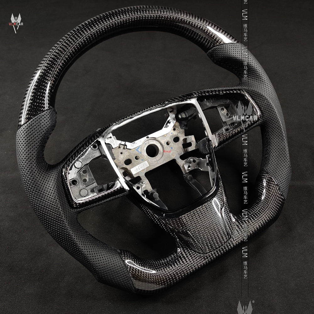 Private custom carbon fiber steering wheel/trims for Honda Civic Fc1