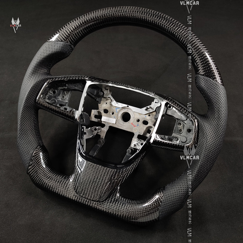 Private custom carbon fiber steering wheel/trims for Honda Civic Fc1