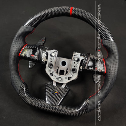 Private custom carbon fiber steering wheel with perforated lether for Cadillac CTS v2 2009-2014