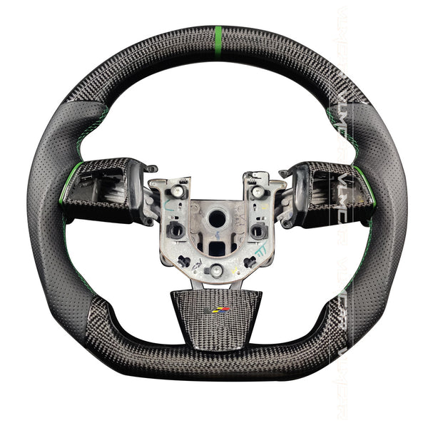 Private custom carbon fiber steering wheel with perforated lether for Cadillac CTS v2 2009-2014