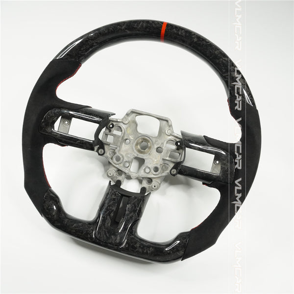 Private custom forged carbon fiber steering wheel For Ford Mustang